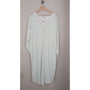 Earth Angels Floral Cottagecore Long Cotton Blend Women's Nightgown Size XL New